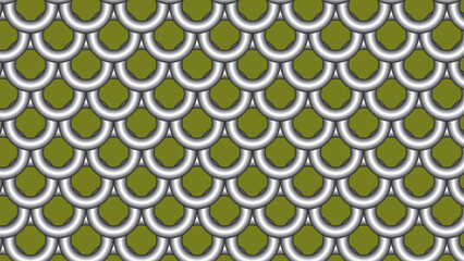 Silver Scale Pattern on Olive Green Background texture