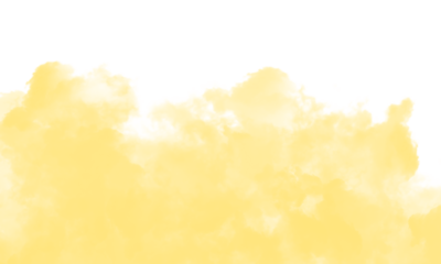 A soft yellow cloud of smoke or vapor isolated on transparent background, creating a dreamy and ethereal atmosphere with its gentle and diffused texture