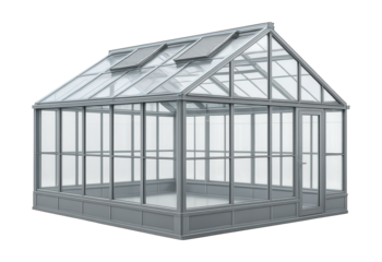 Automated climate-controlled glasshouse for botanical research in educational settings.