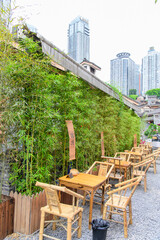 中国の重慶にある十八梯のとても美しい古い街並み風景A very beautiful view of the old townscape in Chongqing, China