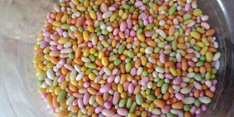 colorful beans in a bowl