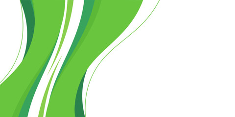 Modern Green creative wave business banner background