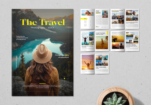 Modern Travel Adventure Magazine with Photography