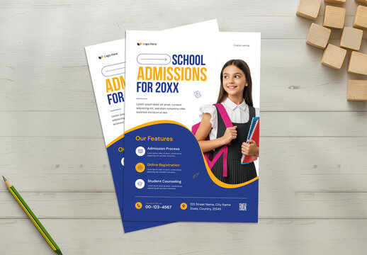 School Admission Flyer Layout
