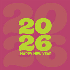 2026 happy new year  banner template social media post design 