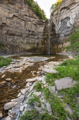 Taughannock Falls State Park New York, Tall Waterfall and Gorge in the Finger Lakes
