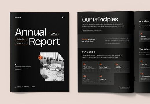 Modern and Clean Corporate Annual Report Brochure Template