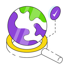 Modern design icon of global research 