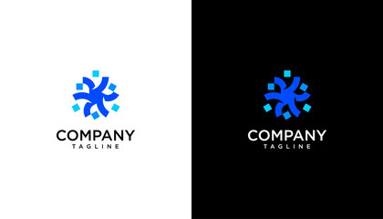 Abstract vector graphic logo design. Modern geometric logo template