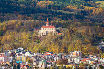 Castle in the town of N&aacute;chod in the Czech Republic