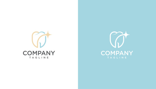 Dental logo design vector. Modern dental icon template
