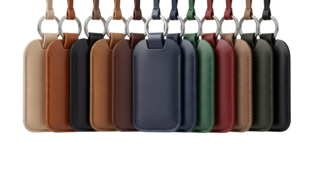 Assorted Minimalist Leather Luggage Tag Different Color Travel Accessories