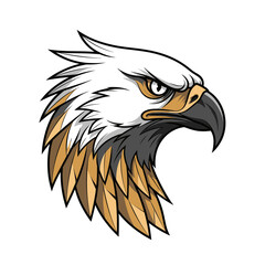 Obraz premium Majestic Eagle Head Profile Illustration.