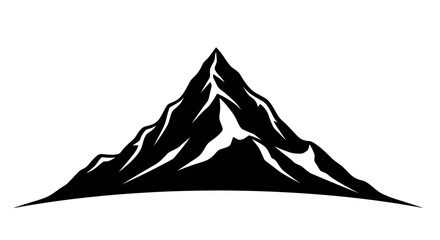 Majestic Mountain Peak Silhouette.