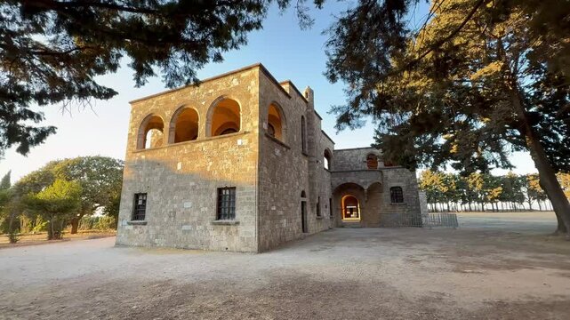 Exploring casa del fascio rhodes in the late afternoon light near monte smith