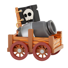 Pirate Canon 3D Icon