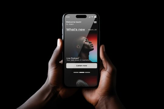 Hand holding mobile phone