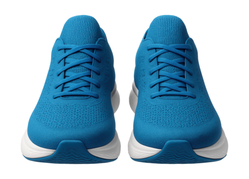 Seamless running shoes featuring an integrated lacing system.