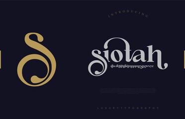 Elegant alphabet letters font and number. Classic Lettering Minimal Fashion Designs. Typography modern serif fonts and numbers. vector illustration