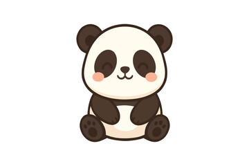 vector cute panda cub