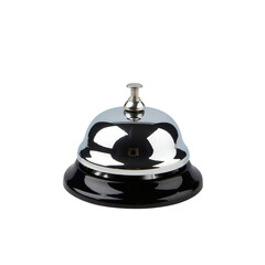 A classic hotel service bell on transparent background