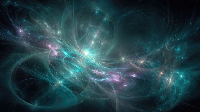 Abstract Colorful Deep Space Nebula - Powered by Adobe