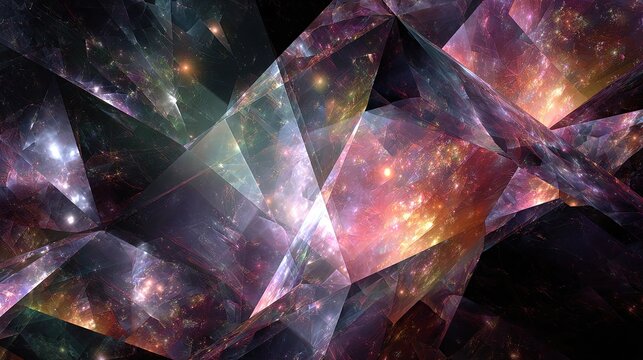 Abstract Triangular Space Galaxy Design