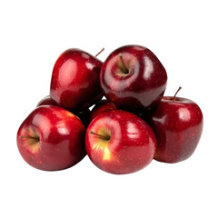 Fresh red apple on transparent background
