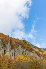 秋晴れの天人峡