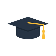 Graduation cap tassel academic symbol graduation ceremony education achievement symbol vector