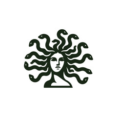 Fototapeta premium Medusa Gorgon Goddess Logo
