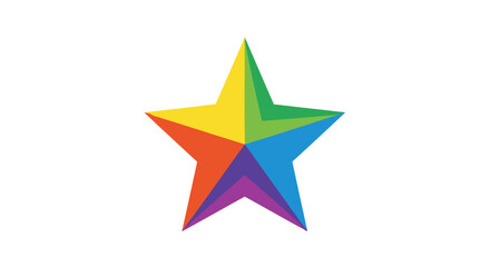 Obraz premium Rainbow Star Symbol.