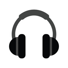 Modern minimal headphones icon simple audio device for music and sound concepts vector