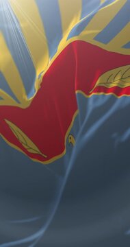 Flag of Harare, capital city of Zimbabwe. Loop. 4K Vertical
