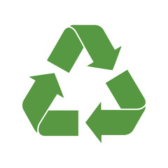 Obraz premium Green recycling symbol arrows environmental awareness conservation ecology sustainability symbol concept vector