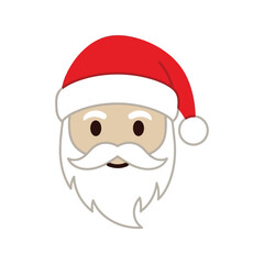 Cartoon santa claus face illustration festive christmas character holiday icon vector