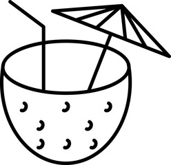 Drinks thin line icons set. Beverages and smoothies icon set. Cold water, cocktails, juice, hot drinks, champagne and wine glasses, coffee and tea vector symbols collection. Outline beverage menu set