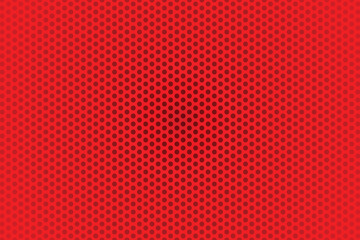 Black Dot Grid – Red Background Optical Pattern with Circular Symmetry