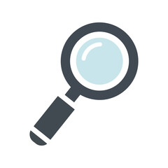 Magnifying glass icon search investigation discovery tool symbol vector
