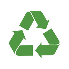 Obraz premium Green recycling symbol arrows sustainable environment eco friendly concept vector
