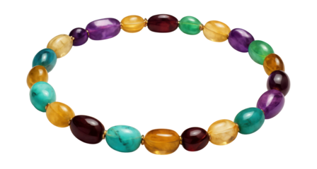 Colorful gemstone beaded anklet for festival outfits.