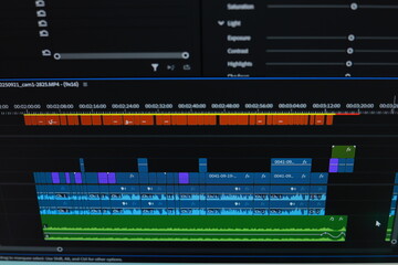 Editing videos on laptop