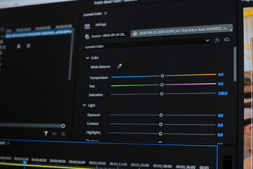 Editing videos on laptop