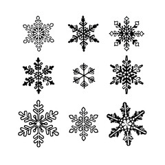 Set of snowflakes - Vector