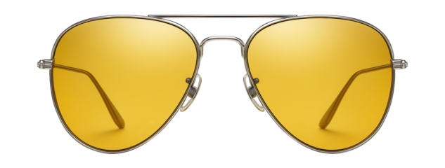 Retro polarized sunglasses featuring wire frames and yellow-tinted lenses.