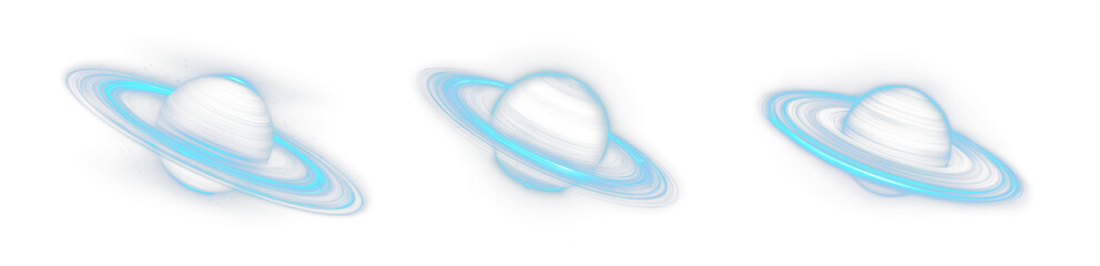 Solar system png realistic planets with cosmic exploration view.  © Yana