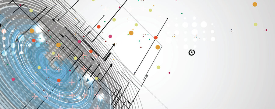 Abstract digital background for concept technology and science