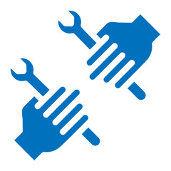 two hands wrench icon