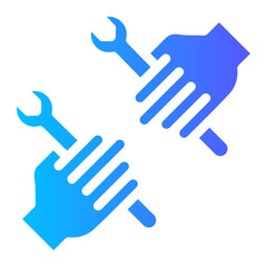two hands wrench icon