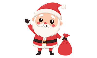Cute Christmas Illustrations Collection – Santa Claus, Snowman, Reindeer, Christmas Trees, Gifts & Holiday Decorations